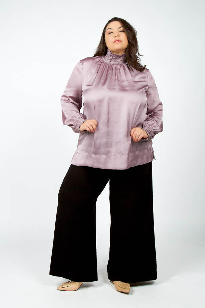 PLEATED TOP plus-size - AMOUR781