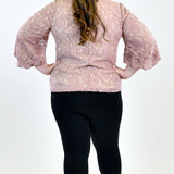 BLUSH LACE TOP plus-size - AMOUR781