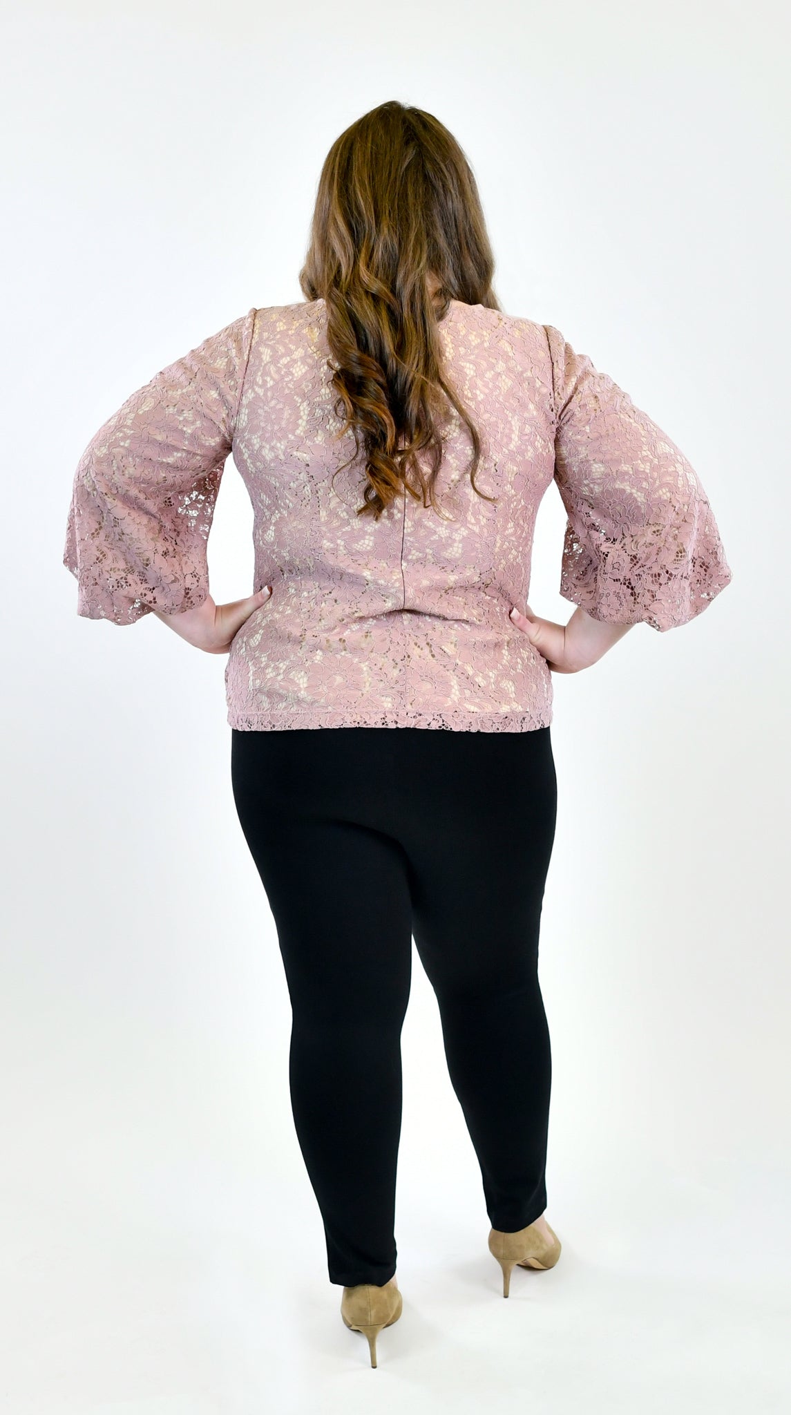 BLUSH LACE TOP plus-size - AMOUR781