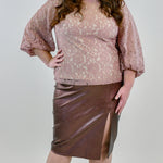 BLUSH LACE TOP plus-size - AMOUR781