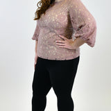 BLUSH LACE TOP plus-size - AMOUR781