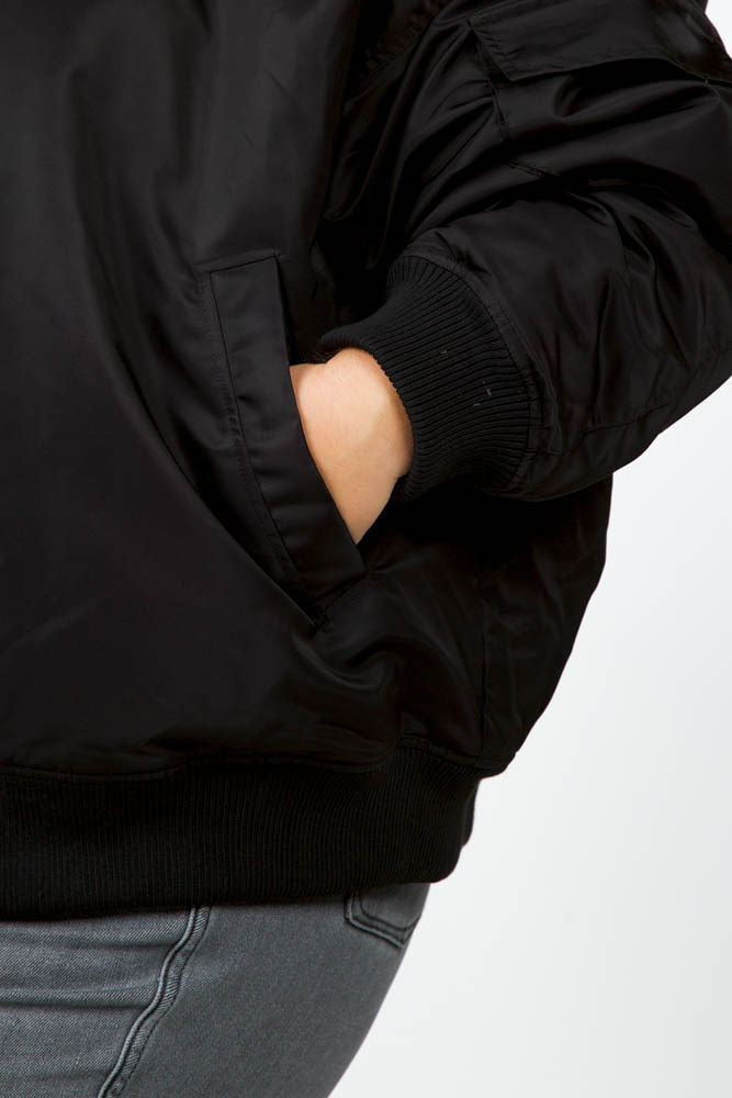 SATIN BOMBER JACKET plus-size - AMOUR781