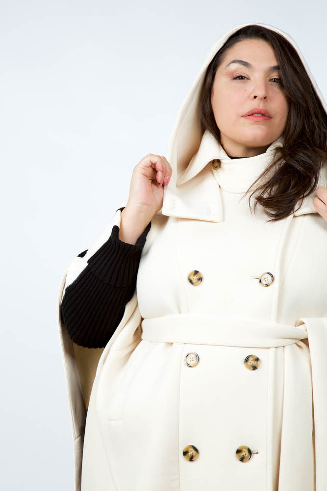 SHORT SLEEVE PONCHO TRENCH - AMOUR781