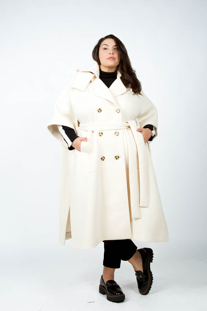 SHORT SLEEVE PONCHO TRENCH - AMOUR781