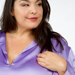 SMOCKED LONG SLEEVE BLOUSE plus-size - AMOUR781