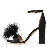 YARO FEATHER HEEL plus-size - AMOUR781