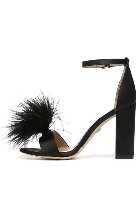 Yaro Feather Heel in Black designed by Sam Edelman