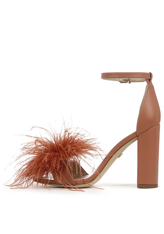 Yaro Feather Heel in Sienna Rose designed by Sam Edelman