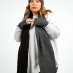 RECYCLED WISHBONE CABLE HANDWARMERS plus-size - AMOUR781